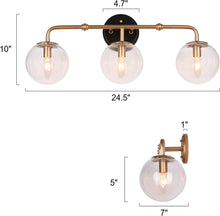 Load image into Gallery viewer, 3 Light Seeded Glass Shade