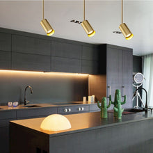 Load image into Gallery viewer, Brass Track Lighting Adjustable Gold Spotlights