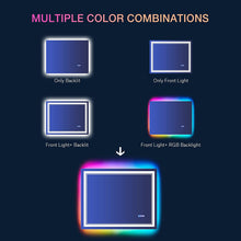 Load image into Gallery viewer, 40X32 Inch LED RGB Color Changing Backlit Mirror Shatterproof Dimmable Anti-Fog mirror
