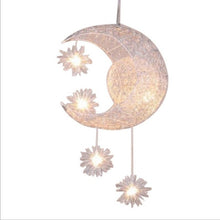 Load image into Gallery viewer, Aluminum Wire Star Moon Chandelier