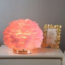 Load image into Gallery viewer, Luxury Feather Table Lamp