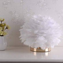 Load image into Gallery viewer, Luxury Feather Table Lamp
