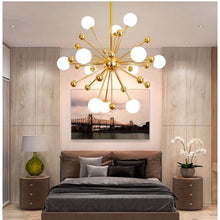 Load image into Gallery viewer, Nordic LED Sputnik Postmodern Dandelion Glass Ball Molecular Chandelier