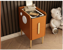 Load image into Gallery viewer, Wireless Charging Bluetooth Nightstands Multi-Functional Wood Side Table