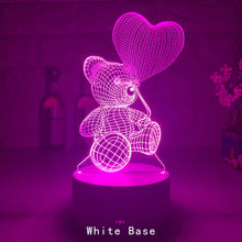 Load image into Gallery viewer, Love Bear Series 3D Light Creative Night Light LED Visual Light