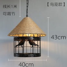 Load image into Gallery viewer, Hemp Rope Rattan Woven Pendant Lights