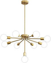 Load image into Gallery viewer, 9-Light Gold Sputnik Pendant Deformable Hanging Chandeliers light Fixture