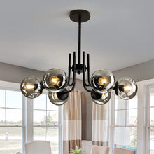 Load image into Gallery viewer, 6-Lights Glass Globe Sputnik Chandelier