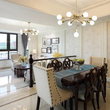 Load image into Gallery viewer, 9-Light Gold Sputnik Pendant Deformable Hanging Chandeliers light Fixture