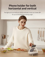 Load image into Gallery viewer, LED Night Light, Music Bedside Lamp with Wireless Charger, 4 in 1 Touch Lamp, Portable Bluetooth Speaker, Phone Holder, Dimmable Wireless Charging Lamp Birthday Gifts for Women, Men, Dad, Mom