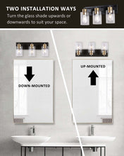 Load image into Gallery viewer, Clear Glass Shade,Modern Vanity Lights for Mirror Kitchen Hallway Foyer