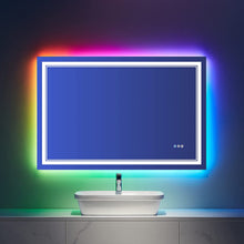 Load image into Gallery viewer, 40X32 Inch LED RGB Color Changing Backlit Mirror Shatterproof Dimmable Anti-Fog mirror
