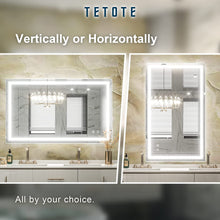 Load image into Gallery viewer, Dimmable LED 40 X 24" White/Warm/Natural Lighted Mirror,Cri90,Ip54