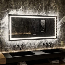 Load image into Gallery viewer, Backlit and Front Led Mirror 60*28 Inch Tempered Glass Shatter-Proof