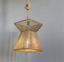 Load image into Gallery viewer, Hemp Rope Rattan Woven Pendant Lights