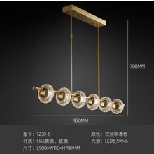 Load image into Gallery viewer, Light Luxury Postmodern Living Room Chandelier Atmospheric Copper Restaurant Model Room Lamp