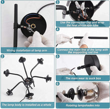 Load image into Gallery viewer, 6-Lights Glass Globe Sputnik Chandelier