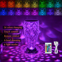 Load image into Gallery viewer, Fish Scale USB Port LED Rechargeable Touch Crystal Lamp