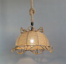 Load image into Gallery viewer, Hemp Rope Rattan Woven Pendant Lights