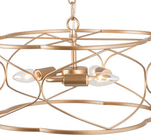 Load image into Gallery viewer, Gold Chandelier, 3-Light Drum Chandelier Light Fixture, Foyer Hanging Pendant Light for Kitchen Island, Entryway, Dining Room & Living Room, 15.5’’ L X 15.5’’ W X 9.5’’ H