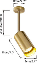 Load image into Gallery viewer, Brass Track Lighting Adjustable Gold Spotlights