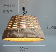Load image into Gallery viewer, Hemp Rope Rattan Woven Pendant Lights