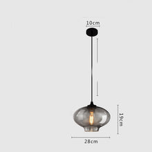 Load image into Gallery viewer, Dining Room Chandelier Art Lighting Glass Single Head Small Chandelier LED Lamps