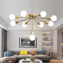 Load image into Gallery viewer, 9-Light Gold Sputnik Pendant Deformable Hanging Chandeliers light Fixture