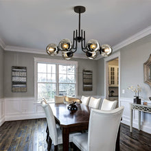 Load image into Gallery viewer, 6-Lights Glass Globe Sputnik Chandelier