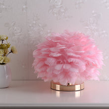 Load image into Gallery viewer, Luxury Feather Table Lamp
