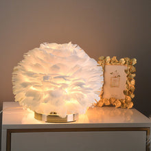 Load image into Gallery viewer, Luxury Feather Table Lamp
