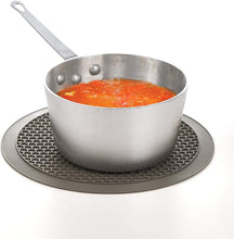 Load image into Gallery viewer, Prep Solutions Versatile Non Stick Heat Resistant Microwave Protective Hot Pad Multi Purpose Mat, 12 Inch Diameter, Beige
