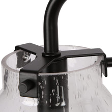 Load image into Gallery viewer, Modern Bathroom Light Fixtures, Black Bathroom Vanity Lights over Mirror, 3 Light Vanity Lighting with Seeded Glass Shade
