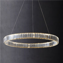 Load image into Gallery viewer, Modern Luxury round Stainless Steel Crystal LED Chandelier Nordic Gold/Silver Single Ring Ring Chandelier Restaurant Chandelier
