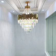 Load image into Gallery viewer, Luxury Crystal Spiral Staircase Chandelier
