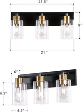 Load image into Gallery viewer, Clear Glass Shade,Modern Vanity Lights for Mirror Kitchen Hallway Foyer
