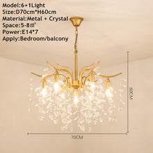 Load image into Gallery viewer, Gold Crystal Chandelier K9 Lustre Crystal Gold Chandelier LED Luxury Chandelier for Indoor Hotel Tree Branch Chandelier
