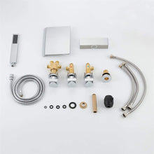 Load image into Gallery viewer, Modern 5 Pieces Waterfall Bathroom Bathtub Faucet Roman Tub Filler with Handheld Shower
