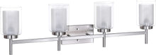 Load image into Gallery viewer,  Brushed Nickel Finish 4 Light Dual Glass Shade
