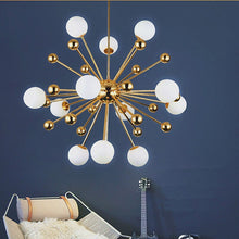 Load image into Gallery viewer, Nordic LED Sputnik Postmodern Dandelion Glass Ball Molecular Chandelier 
