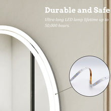 Load image into Gallery viewer, Oval LED Anti-Fog 3 Colors Dimmable Touch Switch Wall Mounted mirror
