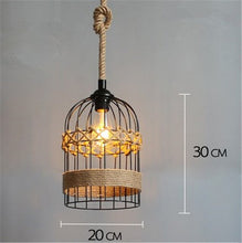 Load image into Gallery viewer, Hemp Rope Rattan Woven Pendant Lights
