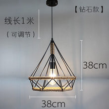 Load image into Gallery viewer, Hemp Rope Rattan Woven Pendant Lights
