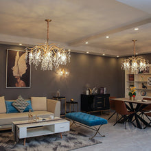 Load image into Gallery viewer, Gold Crystal Chandelier K9 Lustre Crystal Gold Chandelier LED Luxury Chandelier for Indoor Hotel Tree Branch Chandelier
