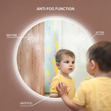Load image into Gallery viewer, Dimmable 24 Inch round Circle Backlit Illuminated  Anti-Fog 3 LED Color mirror
