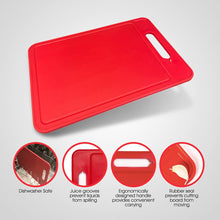 Load image into Gallery viewer, 4-In-1 Plastic Cutting Board with Defrosting Tray, Knife Sharpener, and Garlic Press 
