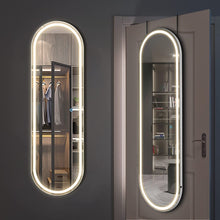 Load image into Gallery viewer, Smart Touch Oval LED Lights, 47&quot;X14.5&quot; Full Body Lighted, Wall Mounted/Over the Door Arched, Hanging Mirror 
