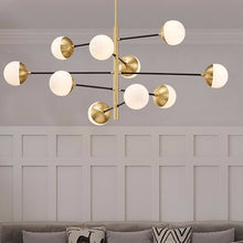 Load image into Gallery viewer, Gold Chandelier Lighting for Kitchen Bar Dining Bedroom Light Chandelier Designer Replica Ball Glass Bubble Chandelier
