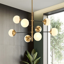 Load image into Gallery viewer, Gold Chandelier Lighting for Kitchen Bar Dining Bedroom Light Chandelier Designer Replica Ball Glass Bubble Chandelier
