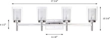 Load image into Gallery viewer,  Brushed Nickel Finish 4 Light Dual Glass Shade
